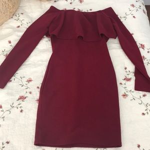 Burgundy dress